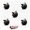 Service Caster 2'' Antique Metal Hood Twin Caster with Brake Nylon Wheels Top Plate, 5PK SCC-TP02S50D-NYS-WA-B-5 - alternate 3